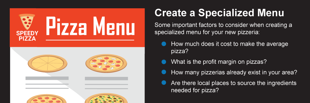 Questions to create a specialized menu