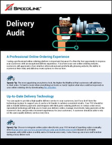 The first page of the delivery audit