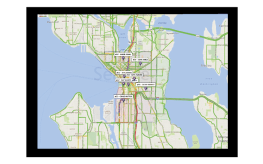 Delivery zones on a large TV