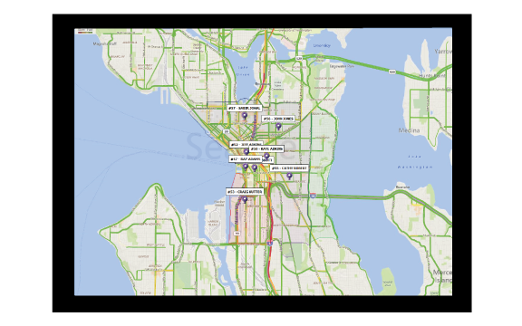 LiveMaps showing restaurant locations and live traffic updates