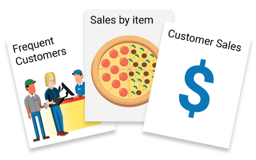 A selection of restaurant reports from the POS