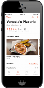 Venezia's Doordash profile shown on an iPhone