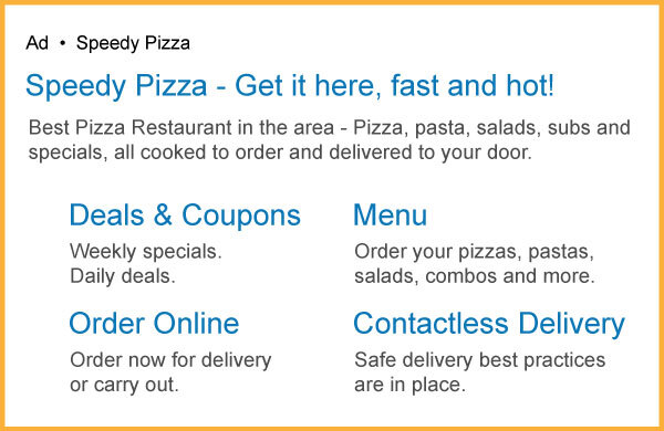 Pizzeria Google PPC Ad