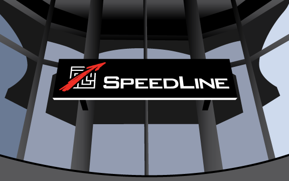 An illustration of the front of the SpeedLine office