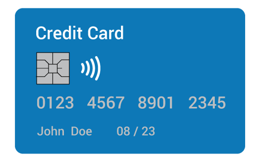 A credit card to illustrate PCI Compliance.