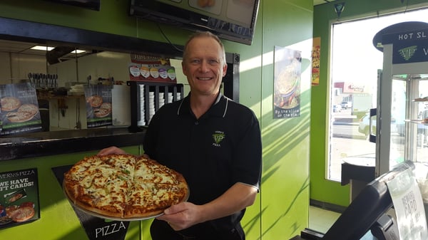 Grant Cole, Franchise Manager of Vern's Pizza in Saskatchewan.